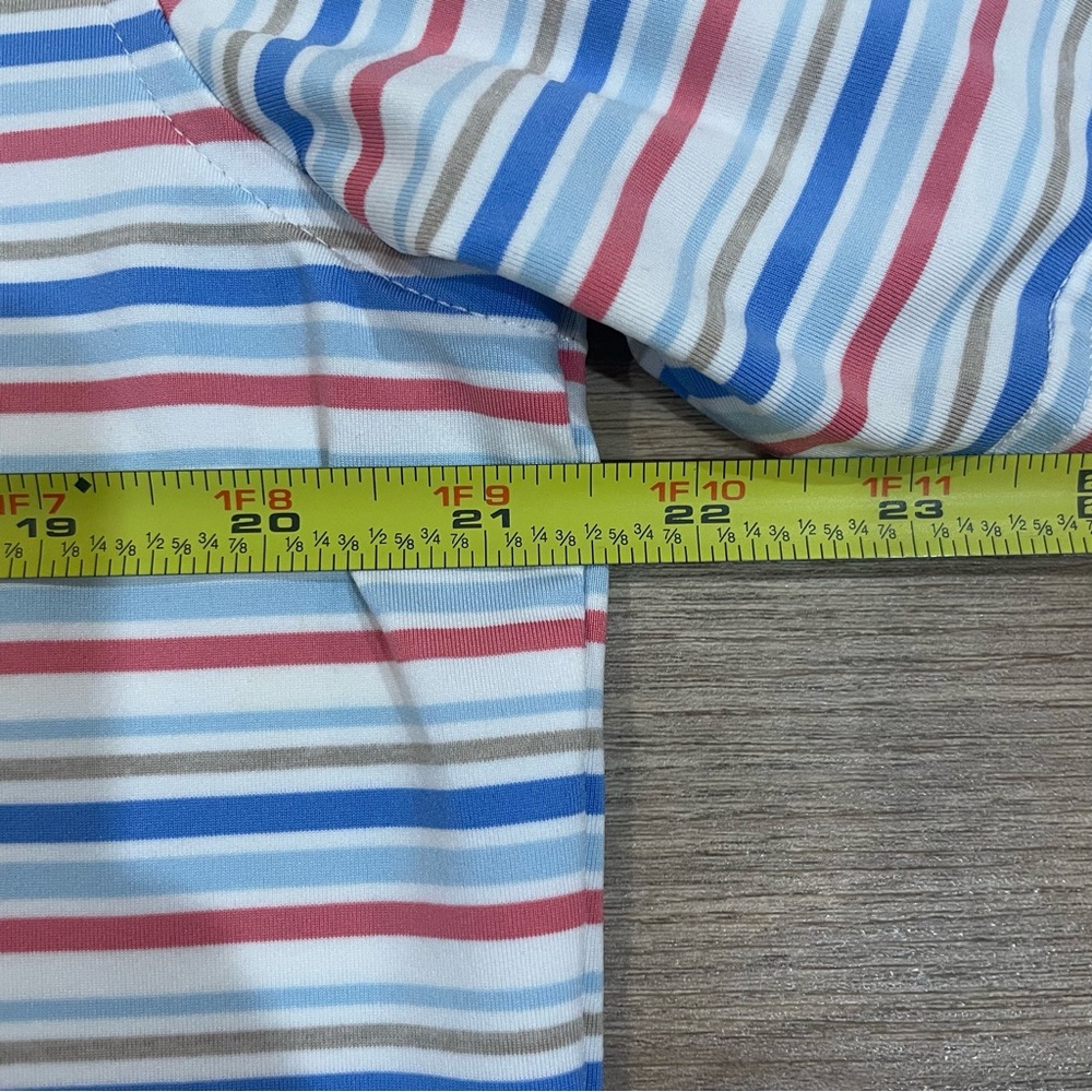 Peter Millar Shirt Men’s M Short Sleeve Striped Summer Comfort Golf Polo - Picture 5 of 7